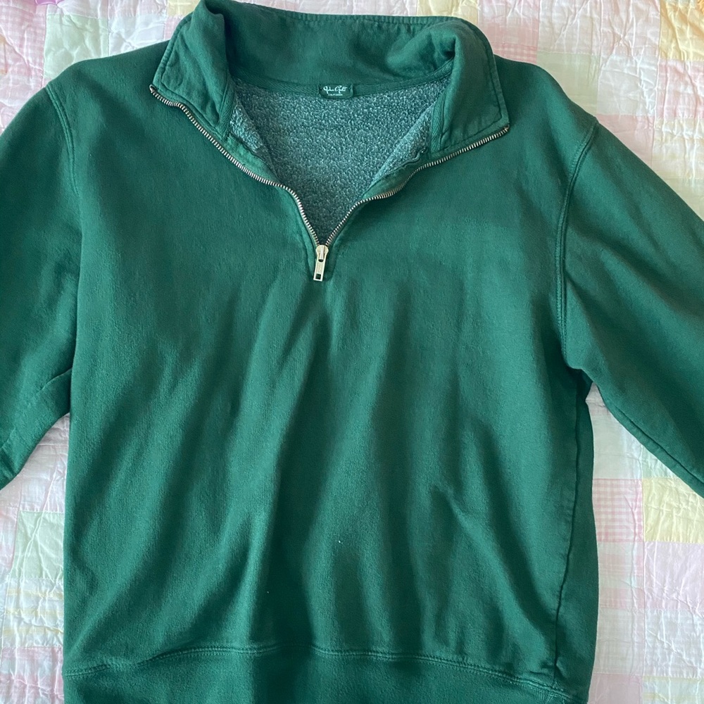 Brandy Melville Green Half Zip